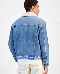 Hugo by Hugo Boss Men's Dex Sherpa-Lined Denim Jacket