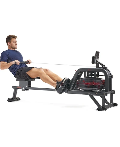 Sunny Health & Fitness Smart Obsidian Surge 500 m Water Rowing Machine