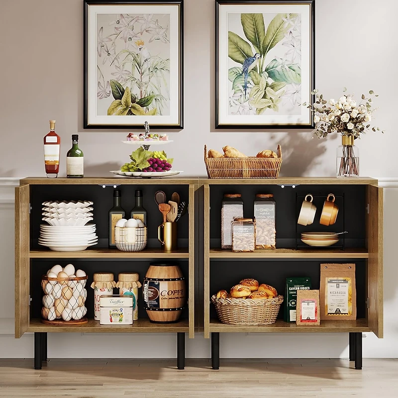 Tribesigns 6-Drawer Dresser for Bedroom, 55" Mid-Century Rustic Chest of Drawers, Wide Wood Storage Long Double Dresser Organizer for Nursery Bed