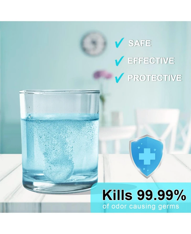 MySmile Retainer Cleaner with 120 Denture Cleaning Tablets, Quickly Remove Odors, Discoloration Stains & Plaque from Aligner, Mouth Guard, Night Guard