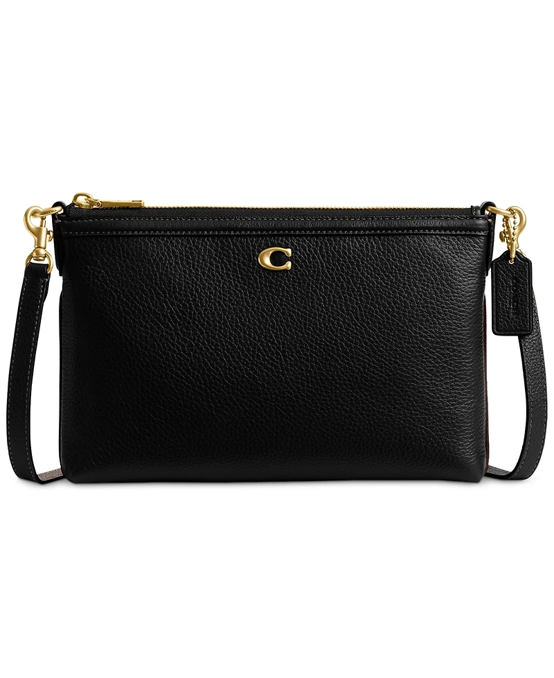 Coach Legacy Small Refined Pebble Leather Zip Top Crossbody