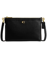 Coach Legacy Small Refined Pebble Leather Zip Top Crossbody