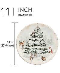 Certified International Winter's Frost Dinner Plates, Set of 4