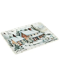 Certified International Winter's Frost Medium Rectangular Platter