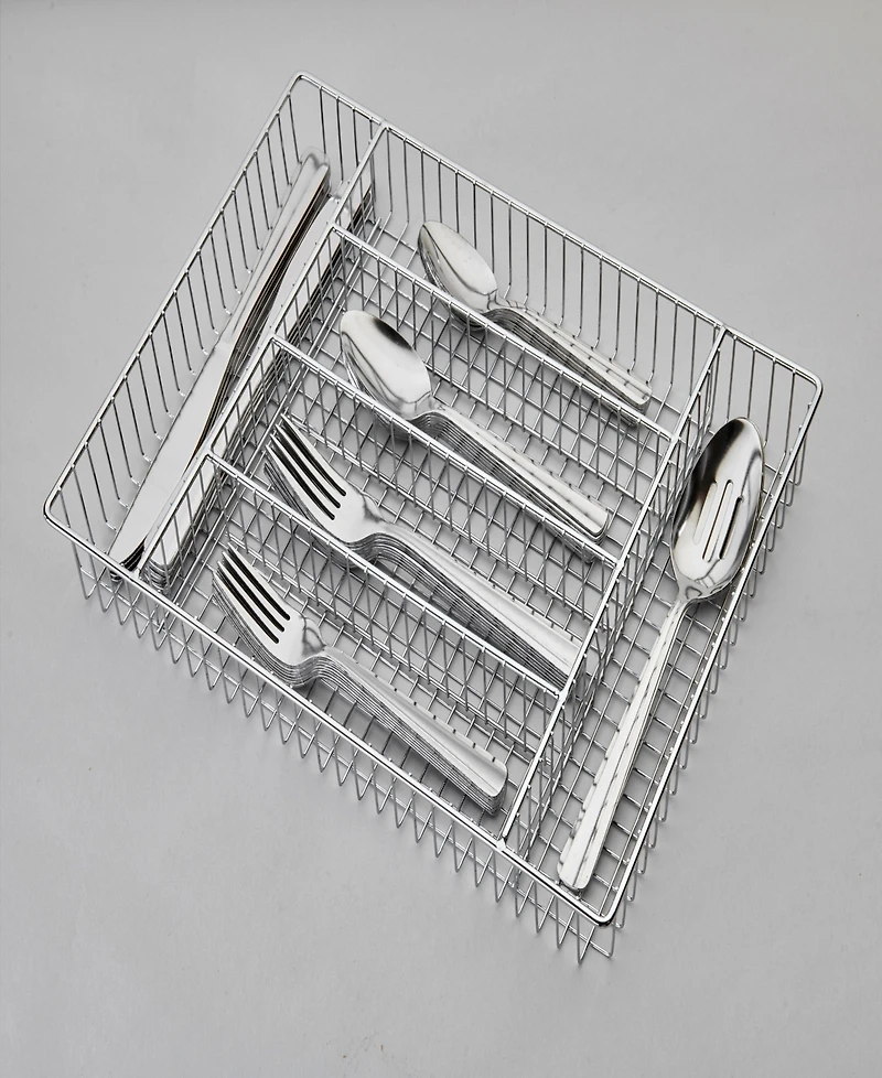 Ornative Alicja 42 Piece Flatware Set with Wire Caddy, Service for 8
