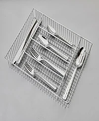Ornative Alicja 42 Piece Flatware Set with Wire Caddy, Service for 8
