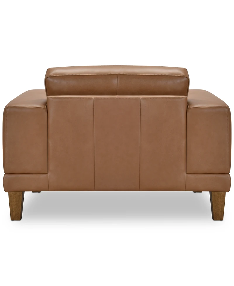 Niebee 52" Leather Chair, Created for Macy's
