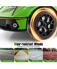Sugift 3-in-1 Licensed Lamborghini Ride on Push Car with Handle Guardrail
