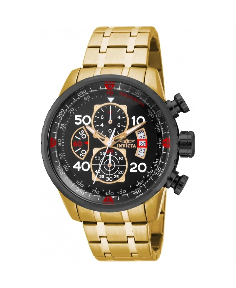Invicta Men's 17206 Aviator Quartz Chronograph Black Dial Watch