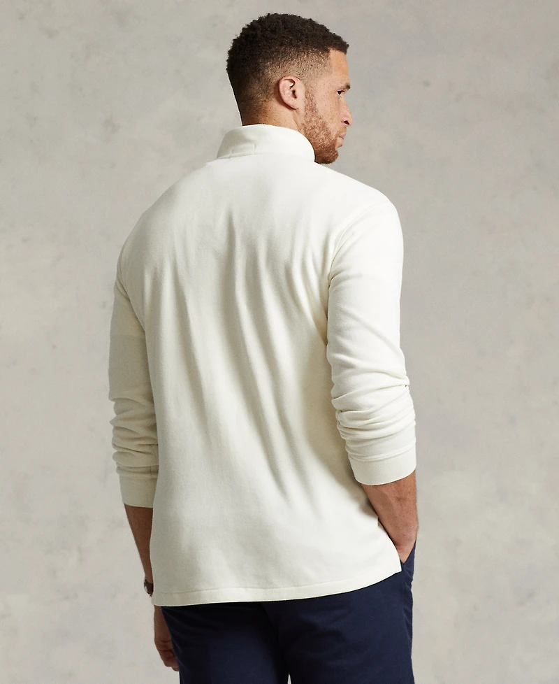 Polo Ralph Lauren Men's Big & Tall Estate-Rib Quarter-Zip Pullover Sweater