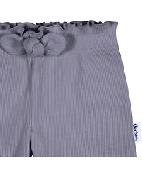 Gerber Toddler Girls Pull-On Knit Shorts, 3-Pack