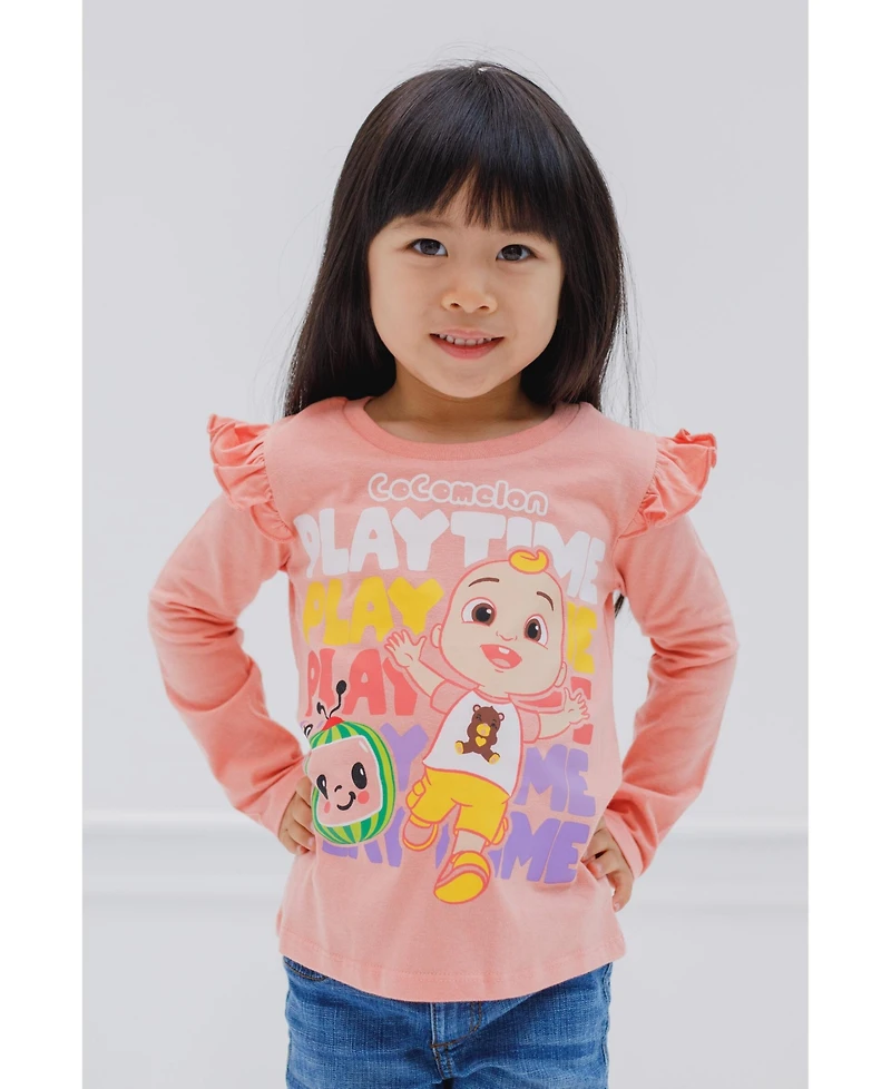 CoComelon Toddler Girls Jj Cody Nina 2 Pack T-Shirts to