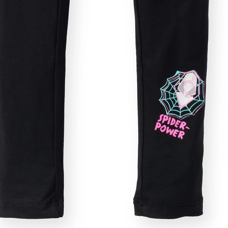Spider-Man Girls Marvel Ghost-Spider T-Shirt and Leggings Outfit Set to