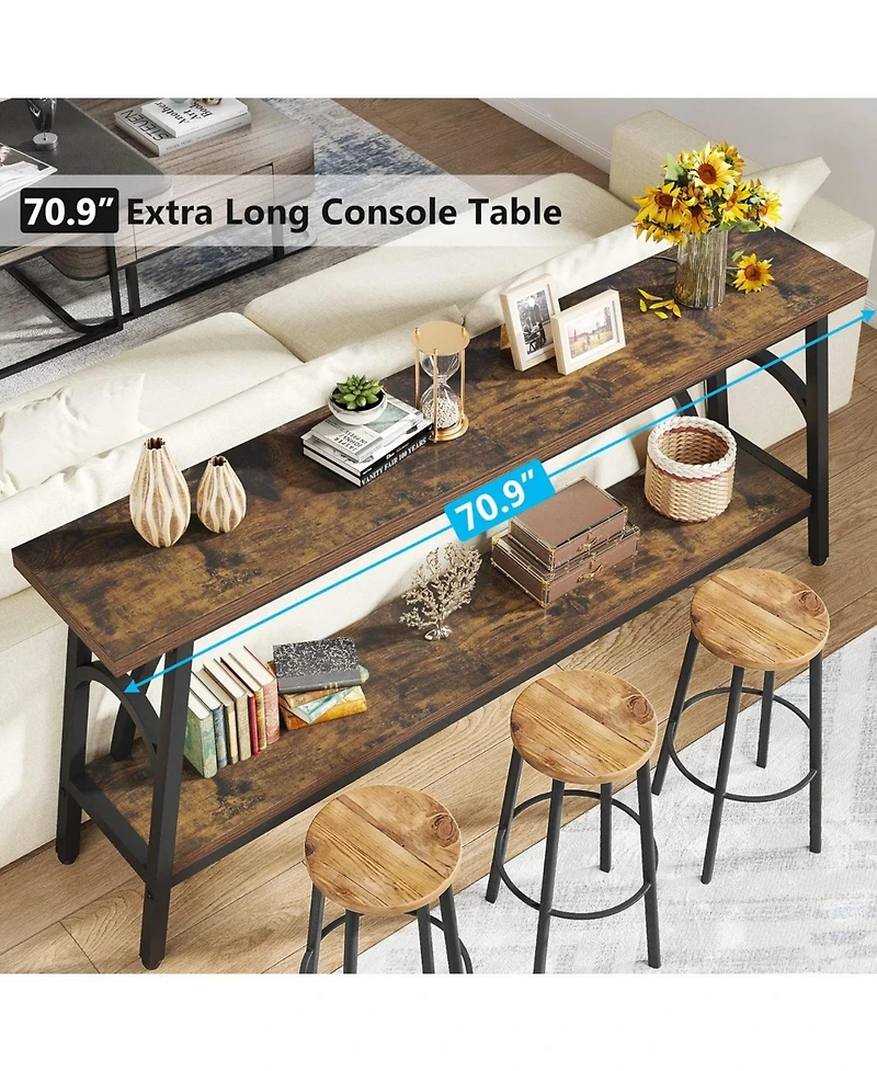 Tribesigns Extra Long Sofa Tables, 70.8” Console Table for Entryway, Living Room