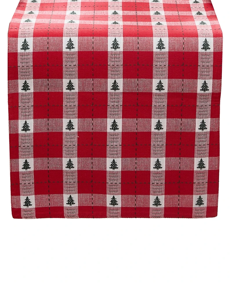Elrene Sherwood Tree Dobby Cotton Table Runner