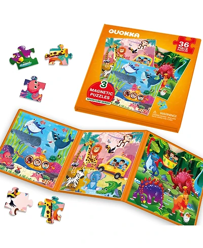 Quokka 20/24/36 Pcs Travel Magnetic Puzzles for Toddlers 3-5
