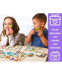 Quokka Learning Travel Toddler Wooden Puzzles Ages 2-4 Animals Shapes