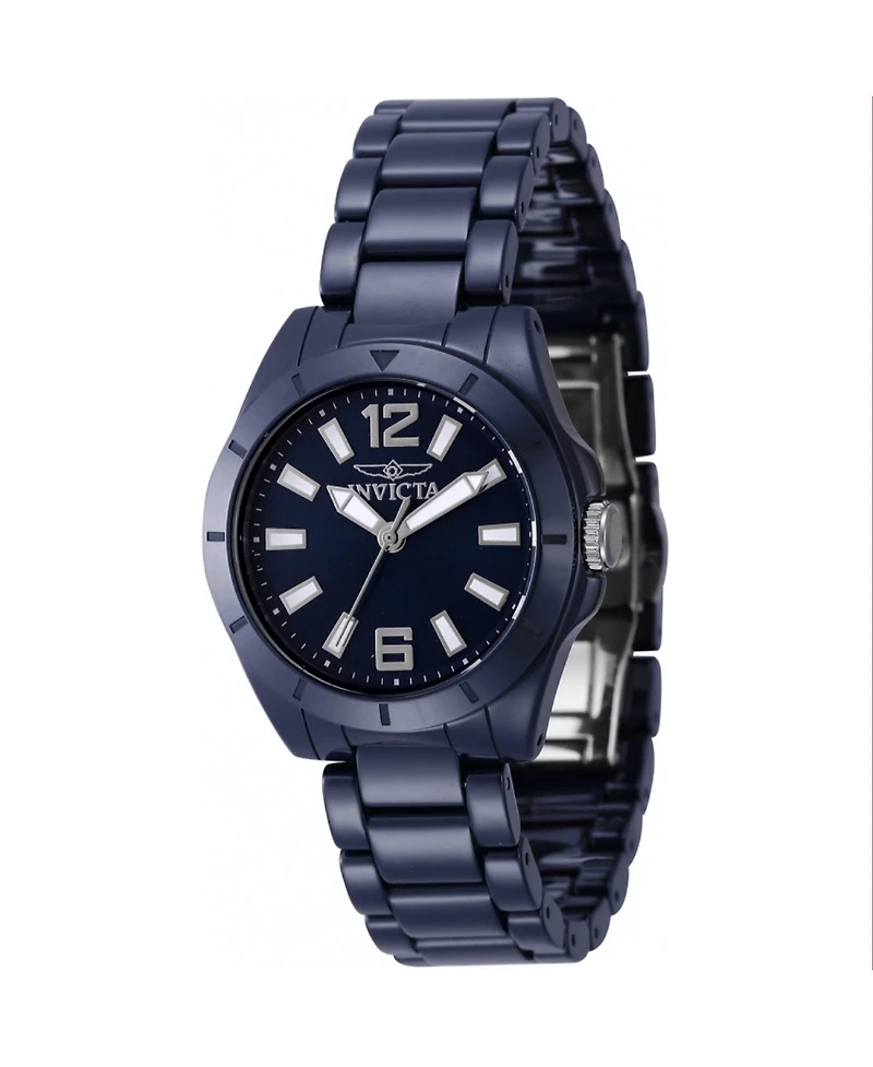Invicta Women's 47335 Ceramics Quartz 3 Hand Blue Dial Watch