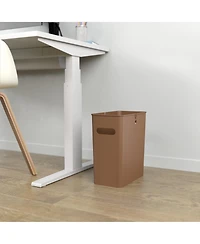 iTouchless SlimGiant Plastic Wastebasket with Handles 4.2 Gallon Set of 2