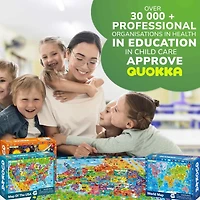 Quokka 100 Pieces Search and Find Floor Jigsaw Puzzles for Kids Ages 4-6 - 3 Set Educational Puzzles