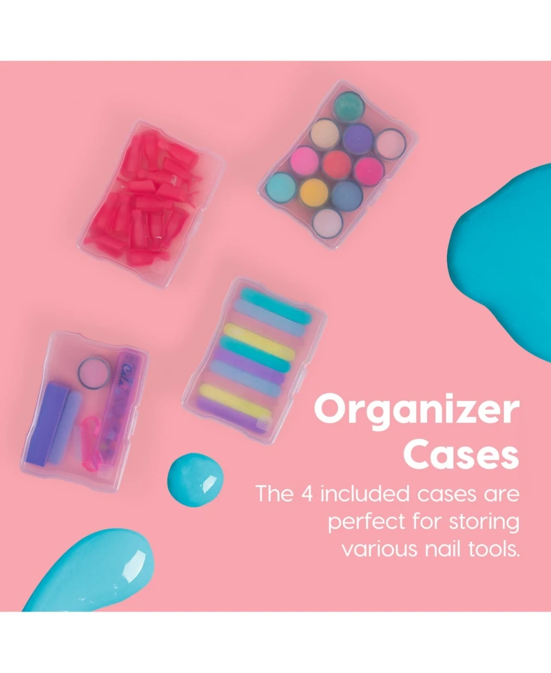 Iris Usa 2 Pack Clear Nail Polish Organizer Case Storage Container with Handle for 44 Bottles, Clear