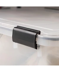 Iris Usa 62 Qt. Plastic Storage Bins with Sealed Lids, Clear Gasket Box, Airtight Containers 2Pk