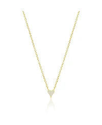 Etoielle Yellow Gold Tone Dainty Pave Elongated Heart Necklace