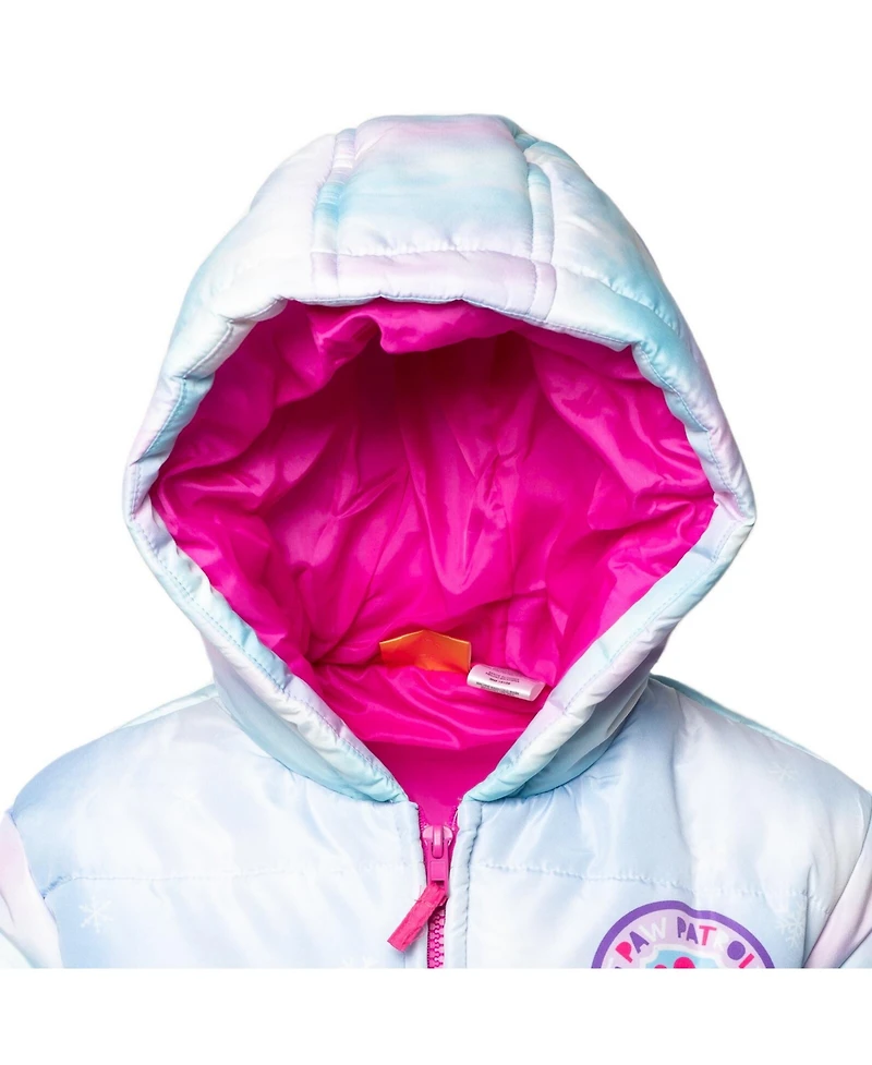 Paw Patrol Toddler Girls Everest Rubble Marshall Zip Up Puffer Jacket to