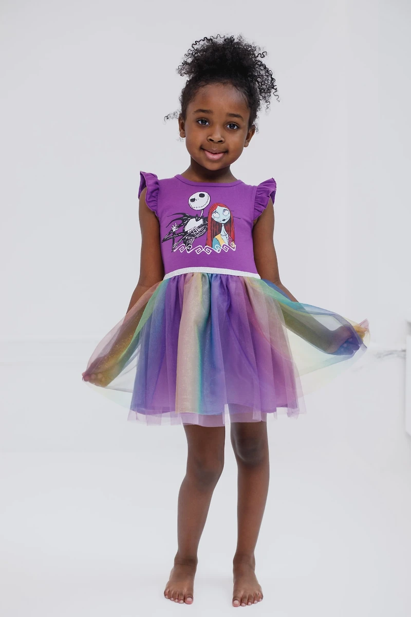 Disney Raya and the Last Dragon Little Mermaid Frozen Nightmare Before Christmas Girls Tulle Dress Toddler to Big Kid