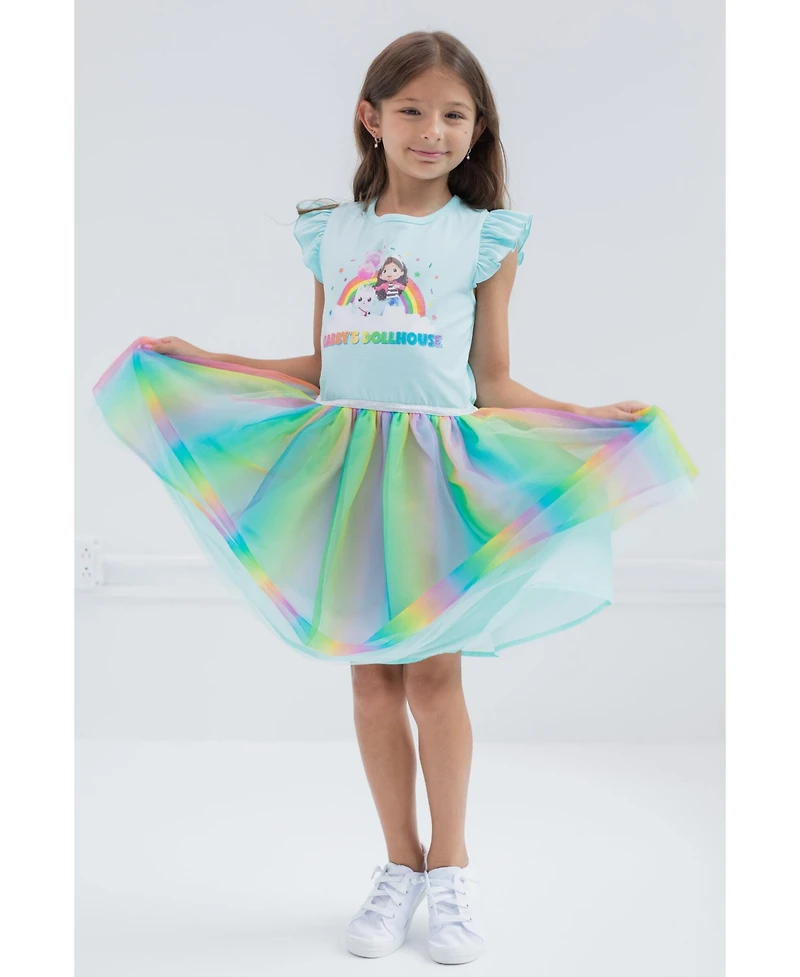 Dreamworks Gabby's Dollhouse Girls Gabby Pandy Paws Tulle Dress to