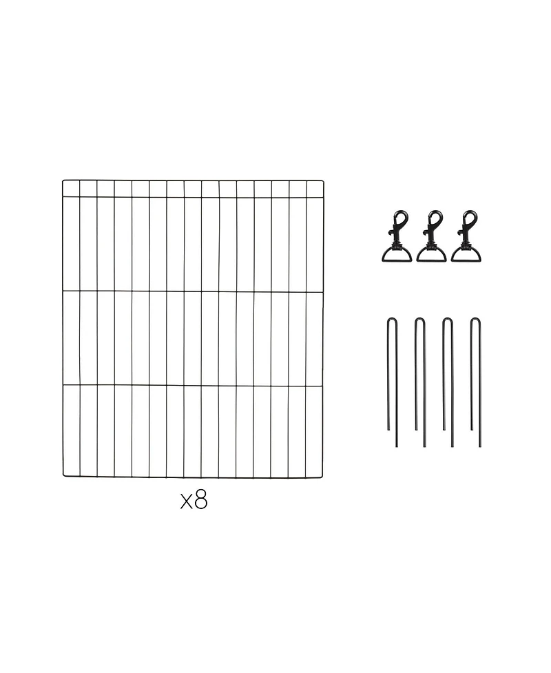 Iris Usa 30" Exercise 8 Panel Wire Metal Pet Playpen for Dog