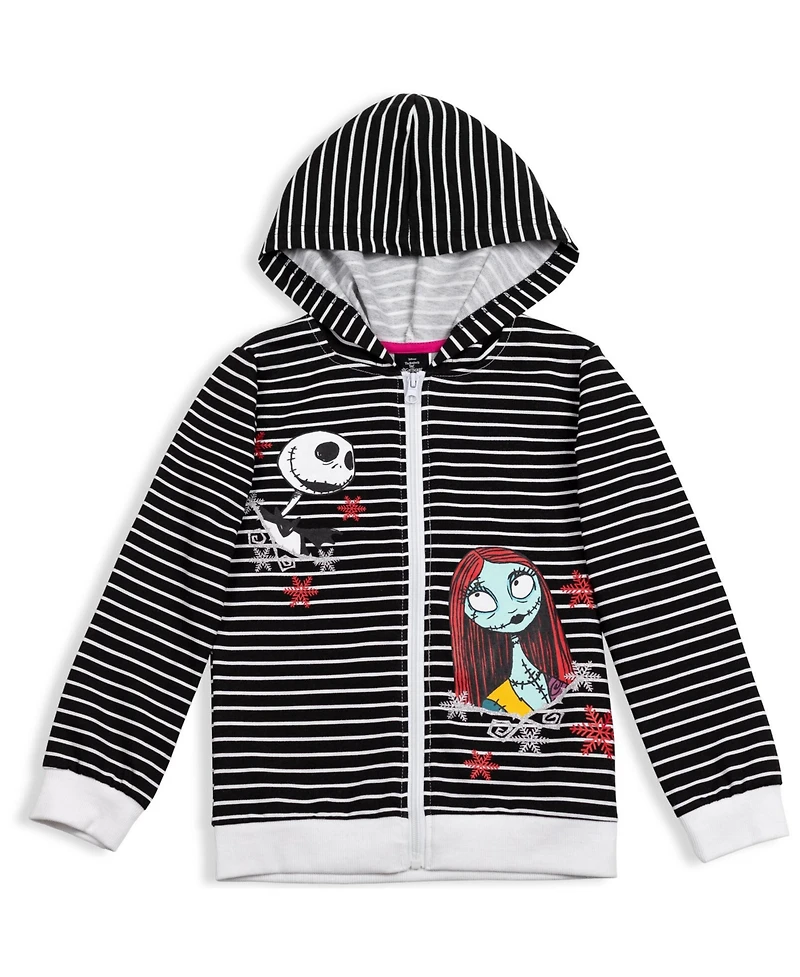 Nightmare Before Christmas Toddler Girls Zip-Up Hoodie