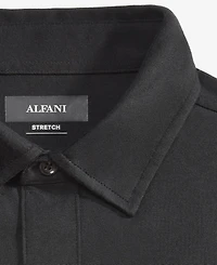 Alfani Men's Classic-Fit Heathered Jersey-Knit Button-Down Shirt, Created for Macy's