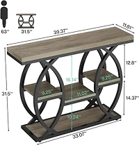 Tribesigns 70.9-Inch Extra Long Console Table, Wood Sofa Table Behind Couch Narrow Long, 2-Tier Entryway Accent Table with Storage for Living Room, Ha