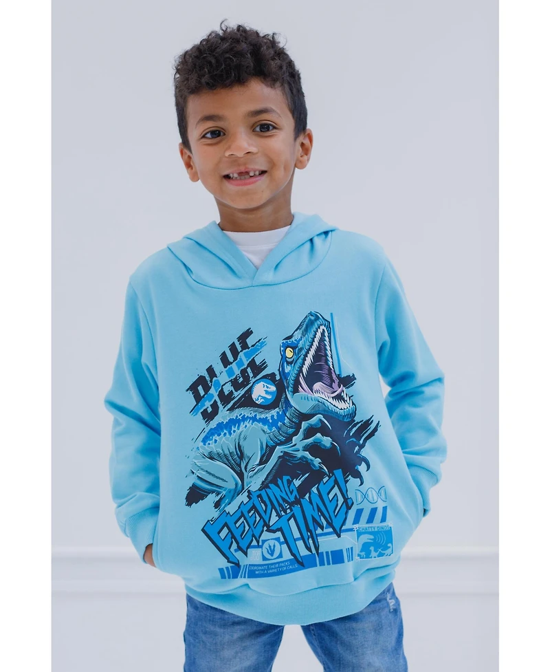 Jurassic Park Boys World Dinosaur T-Rex Fleece Pullover Hoodie