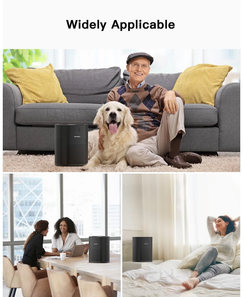 Chivalz 2 Pack Air Purifiers for Bedroom, Air Purifiers for Home Bedroom, Quiet Air Cleaner with 24dB Sleep Mode, True Hepa Filter for Pet