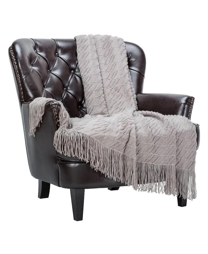 Chanasya Premium Rust Brown Throw Blanket With Tassels