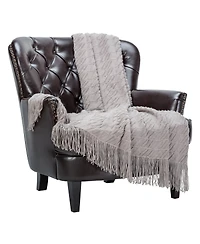 Chanasya Premium Rust Brown Throw Blanket With Tassels