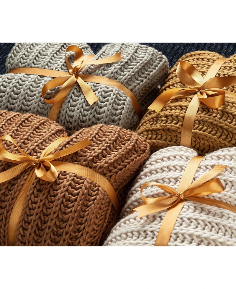 Chanasya Premium Chunky Knit Fluffy Gold Yellow Throw Blanket