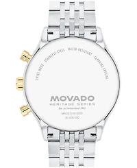 Movado Men's Calendoplan Swiss Quartz Chrono Two-Tone Stainless Steel Watch 43MM