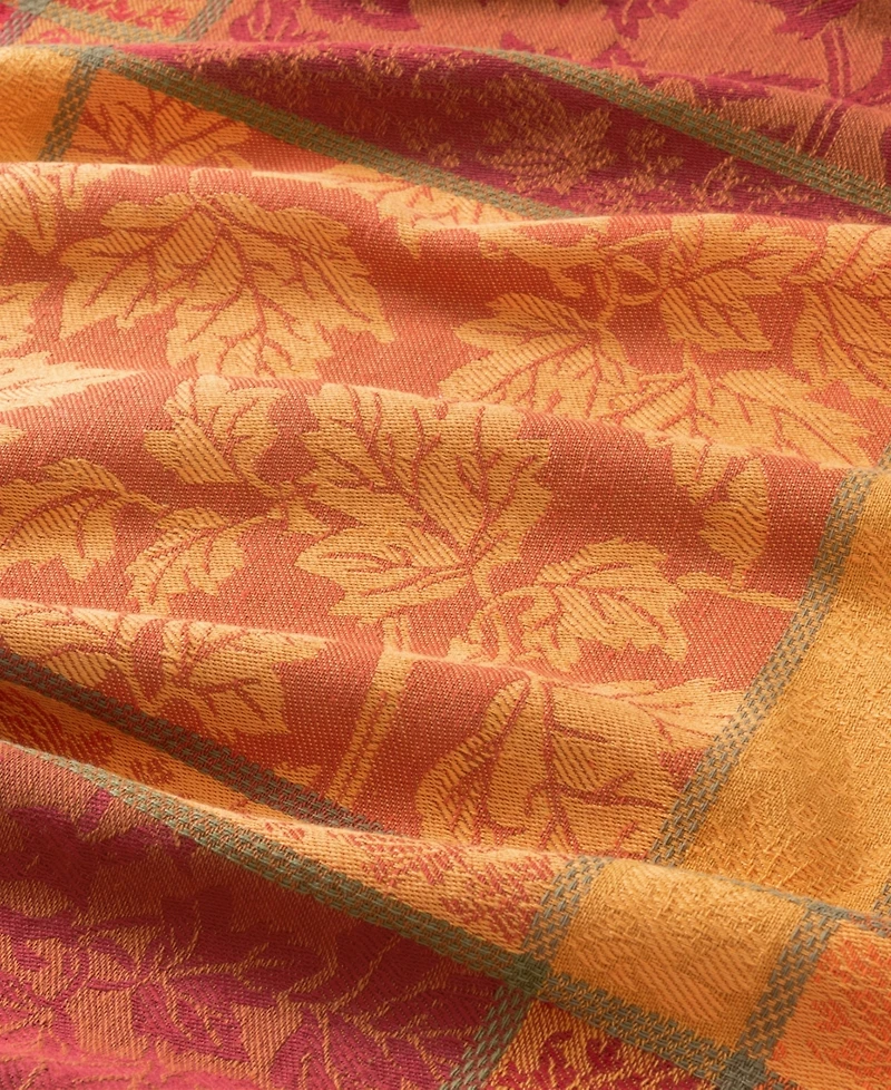 Elrene Maplewood Jacquard Harvest Cotton Napkins 17" x 17", Set of 8
