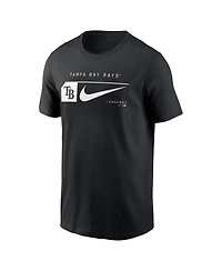 Nike Men's Black Tampa Bay Rays Fashion Graphic Swoosh T-Shirt