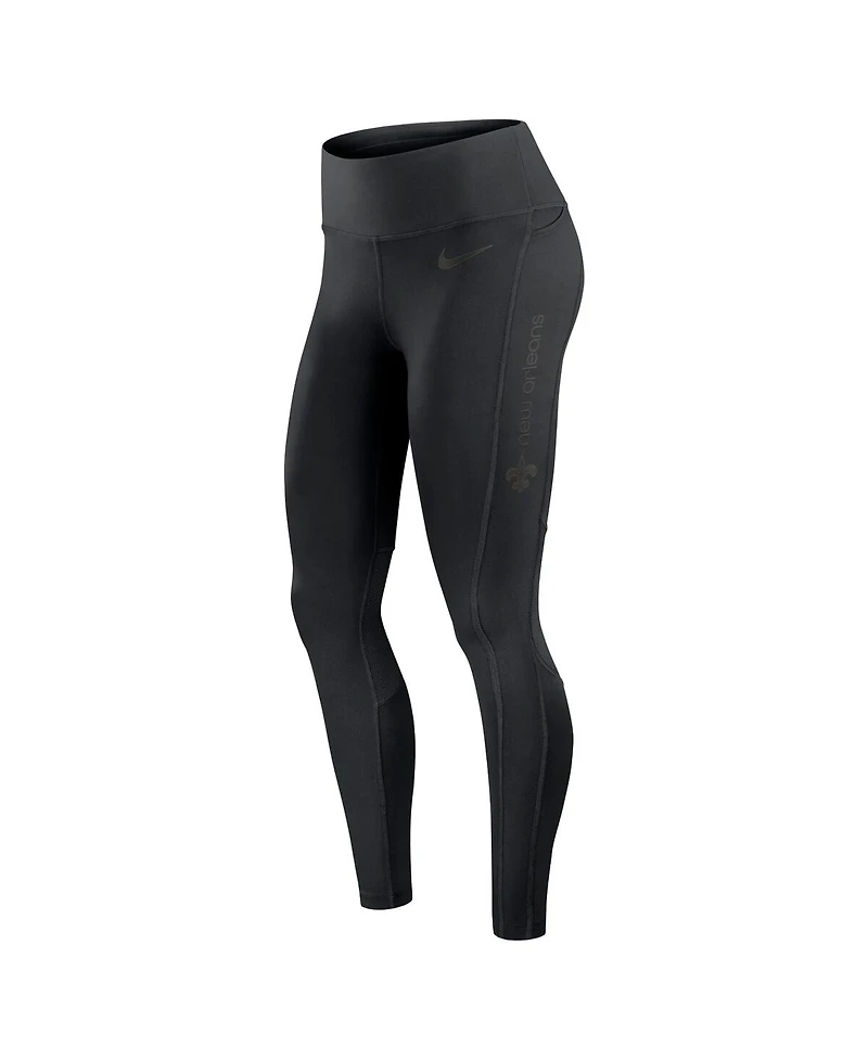 Nike Women's Black New Orleans Saints Performance Leggings