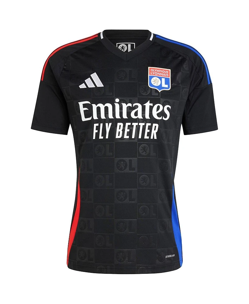 Adidas Men's Black Olympique Lyonnais 2024/25 Away Replica Jersey
