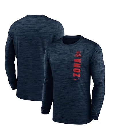Nike Men's Navy Arizona Wildcats 2024 Sideline Velocity Performance Long Sleeve T-Shirt