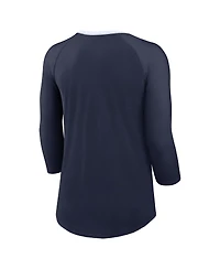 Nike Women's Navy Dallas Cowboys Raglan 3/4 Sleeve T-Shirt
