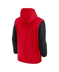 Nike Men's Red Georgia Bulldogs 2024 Sideline Pregame Player Half-Zip Hoodie