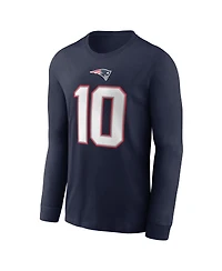 Nike Men's Mac Jones Navy New England Patriots Player Name Number Long Sleeve T-Shirt