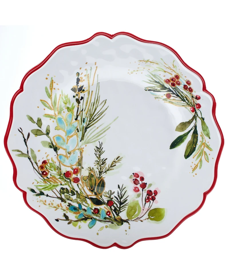 Certified International Christmas Gatherings 2-Pc. Melamine Platter Set