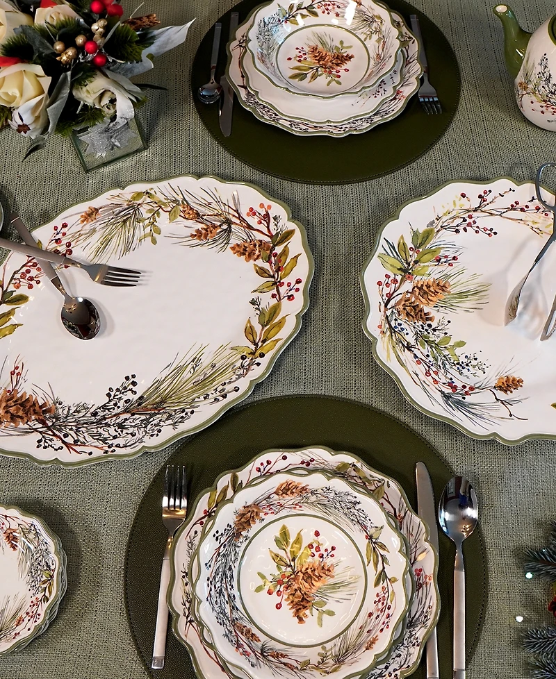 Certified International Winters Forest 2-Pc. Melamine Platter Set